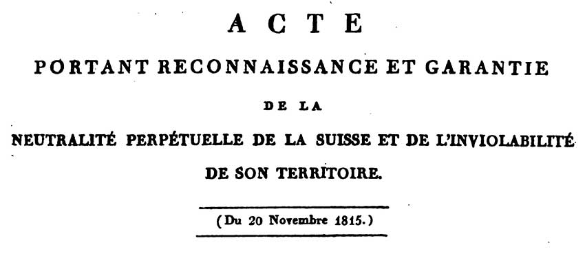 Neutralita 1815